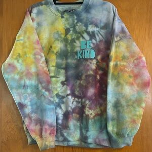 Be Kind Tie-Dye Crewneck Sweatshirt - Multicolor